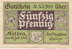 Kelbra - Stadt - 12.7.1921 - 50 Pfennig