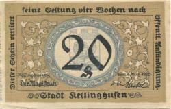 Kellinghusen - Stadt - 6.8.1920 - 20 Pfennig