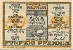 Kellinghusen - Stadt - April 1921 - 50 Pfennig