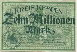 Kempen - Kreis - 1.8.1923 - 10 Millionen Mark