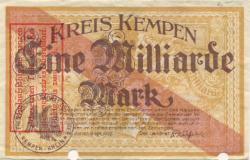 Kempen - Kreis - 25.9.1923 - 1.4.1924 - 1 Milliarde Mark