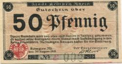 Kempen - Stadt - 30.8.1918 - 50 Pfennig