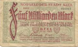 Kiel - Stadt - 17.10.1923 - 5 Milliarden Mark