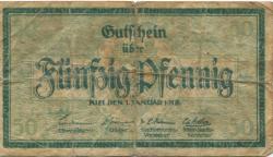 Kiel - Stadt - 1.1.1918 - 50 Pfennig