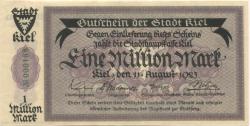 Kiel - Stadt - 11.8.1923 - 1 Million Mark 