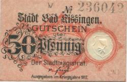 Kissingen (Bad) - Stadt - 1917 - 50 Pfennig 