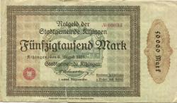 Kitzingen - Stadt - 9.8.1923 - 50000 Mark 