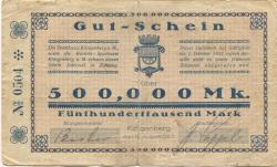 Klingenberg - Stadt - 10.8.1923 - 1.10.1923 - 500000 Mark 
