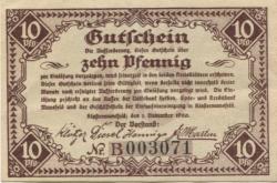 Klostermansfeld - Einkaufsvereinigung der Kaufleute des Mansfelder Gebirgs- und Seekreises eGmbH - 1.11.1920 - 10 Pfennig 