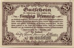 Klostermansfeld - Einkaufsvereinigung der Kaufleute des Mansfelder Gebirgs- und Seekreises eGmbH - 1.11.1920 - 50 Pfennig 