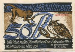 Kneitlingen - Gemeinde - 1.7.1921 - 1.11.1921 - 50 Pfennig 