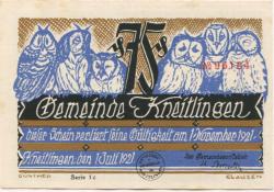 Kneitlingen - Gemeinde - 1.7.1921 - 1.11.1921 - 75 Pfennig 