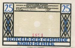 Kölln-Reisiek - Gemeinde - - 31.12.1921 - 25 Pfennig 