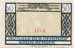 Kölln-Reisiek - Gemeinde - - 31.12.1921 - 50 Pfennig 