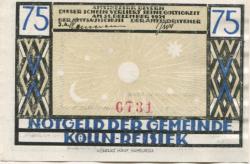 Kölln-Reisiek - Gemeinde - - 31.12.1921 - 75 Pfennig 
