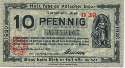Köln - Stadt - 31.12.1920 - 10 Pfennig