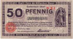Köln - Stadt - 31.12.1920 - 50 Pfennig