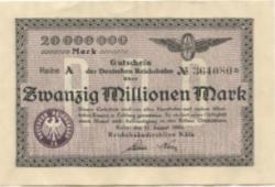 Köln - Reichsbahndirektion - 11.8.1923 - 20 Millionen Mark