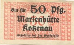 Kotzenau (heute: PL-Chocianów) - Eisenhüttenwerk Marienhütte AG, vormals Schlittgen & Haase - -- - 50 Pfennig