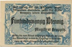 Krappitz (heute: PL-Krapkowice) - Stadt - -- - 25 Pfennig