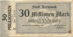 Kreuznach - Stadt - 10.8.1923 - 10.9.1923 - 30 Millionen Mark