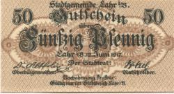 Lahr - Stadt - 12.6.1917 - 50 Pfennig 