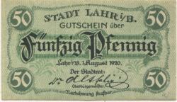 Lahr - Stadt - 1.6.1920 - 50 Pfennig 