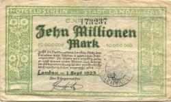 Landau - Stadt - 1.9.1923 - 10 Millionen Mark 