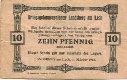 Landsberg - Kriegsgefangenenlager - 1.10.1915 - 10 Pfennig