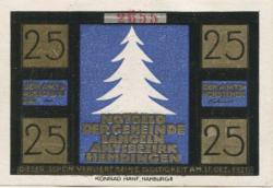 Langeln - Gemeinde - - 31.12.1921 - 25 Pfennig