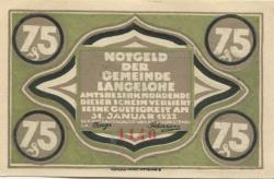 Langelohe (heute: Elmshorn) - Gemeinde - - 31.12.1922 - 75 Pfennig