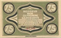 Langelohe (heute: Elmshorn) - Gemeinde - - 31.12.1922 - 75 Pfennig
