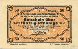 Langenaltheim - Gemeinde - 27.2.1917 - 50 Pfennig