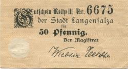 Langensalza (Bad) - Stadt - -- - 50 Pfennig