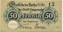 Langensalza (Bad) - Stadt - -- - 50 Pfennig