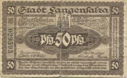 Langensalza (Bad) - Stadt - 1920 - 50 Pfennig