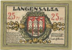 Langensalza (Bad) - Stadt - 1921 - 25 Pfennig