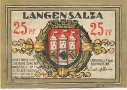 Langensalza (Bad) - Stadt - 1921 - 25 Pfennig