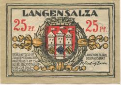 Langensalza (Bad) - Stadt - 1921 - 25 Pfennig