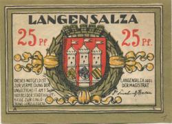Langensalza (Bad) - Stadt - 1921 - 25 Pfennig