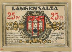 Langensalza (Bad) - Stadt - 1921 - 25 Pfennig