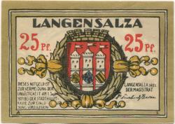 Langensalza (Bad) - Stadt - 1921 - 25 Pfennig