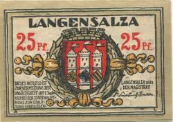 Langensalza (Bad) - Stadt - 1921 - 25 Pfennig