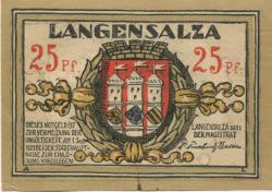 Langensalza (Bad) - Stadt - 1921 - 25 Pfennig