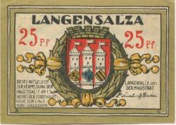 Langensalza (Bad) - Stadt - 1921 - 25 Pfennig