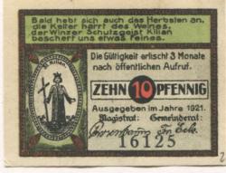 Langewiesen - Stadt - 1921 - 10 Pfennig