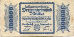 Langquaid - Marktsparkasse - 5.9.1923 - 300000 Mark