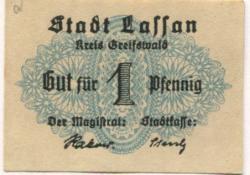 Lassan - Stadt - -- - 1 Pfennig