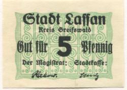 Lassan - Stadt - -- - 5 Pfennig
