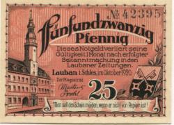 Lauban - (heute:-PL-Luban) - Stadt - Oktober 1920 - 25 Pfennig